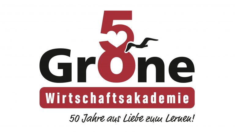 Das Bild zeigt das Jubiläumslogo der Grone Wirtschaftsakademie