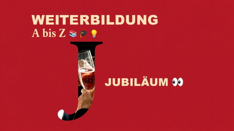 Das Bild zeigt den Buchstaben J vor einem roten Hintergrund.
